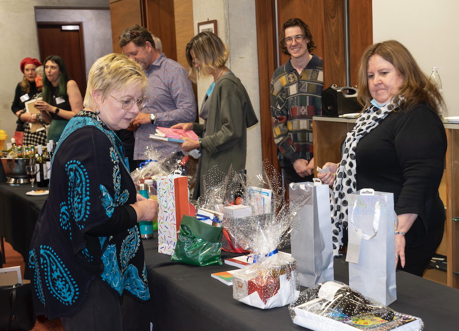 Photo: A raffle prizewinner