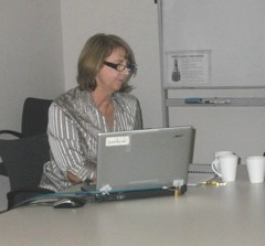 Photo: Lesley Williams presenting the seminar